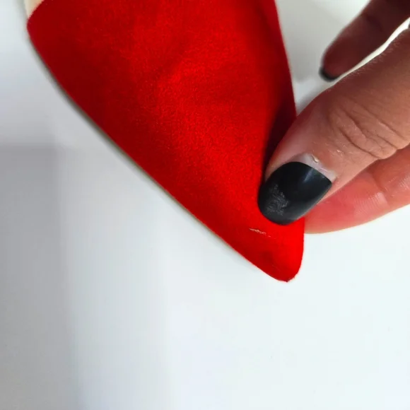 Zara Chunky Block Heeled Mules Vinyl Red High Heels Sexy Business Chic Size US 9 - Picture 10 of 12